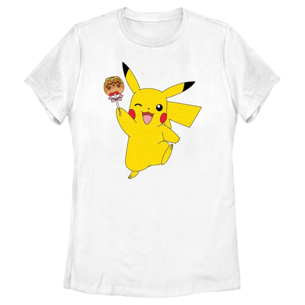 Womens Pokemon Halloween Pikachu Caramel Apple Tshirt